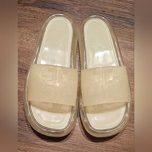 Tory Burch Translucent Beige Jelly Bubble Sandal
